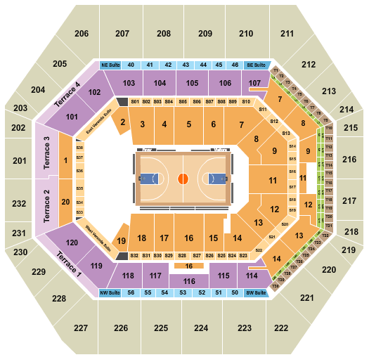 Gainbridge Fieldhouse Indiana Pacers Seating Chart